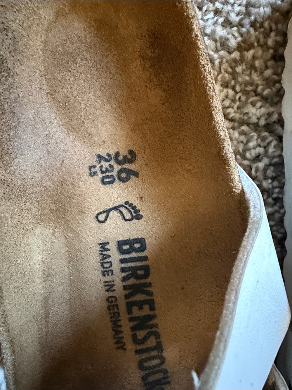 Birkenstock Kids White Cross-Strap Sandals with Rose Gold Buckles - Picture 3 of 5